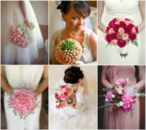 Букет невесты в розовых оттенках