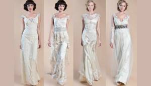 Четыре симпатичных длинных прямых платья в винтажном стиле белого цвета