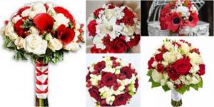 Цветочные свадебные букеты-композиции с ягодами