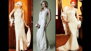 Элегантные варианты длинных платьев в стиле 20 века для невесты