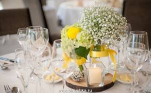 идеи декора на свадьбе в желтом цвете