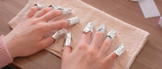 Как снять гель-лак с помощью ацетона и фольги
