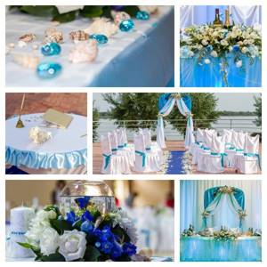 как украсить свадебное торжество в морской тематике