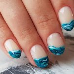 Классная идея для морского маникюра