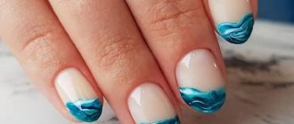 Классная идея для морского маникюра