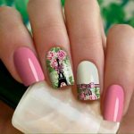 Маникюр с Эйфелевой башней: модные идеи