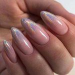 Manicure with rainbow rub