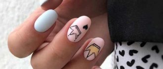 Manicure with heart photo design