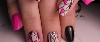 Fashionable nail design 2018 photo