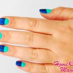 мятно-синий дизайн ногтей
