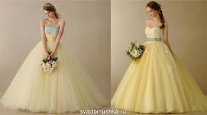 невеста в желтом платье