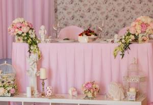 розовая свадьба – оформление зала 4