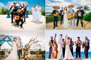 Символическая мексиканская свадьба на берегу Атлантического океана
