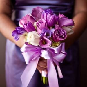сиреневые и розовые цветы для букета на свадьбу
