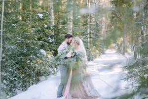 свадьба в скандинавском стиле зимой