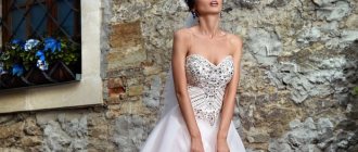 свадебное платье со стразами на корсете 23