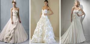 Свадебные платья, украшенные цветами