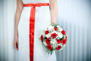 Свадебный букет из хризантем 4
