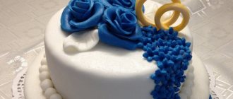 Свадебный синий торт: оригинальные варианты декора