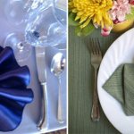Options for beautiful folding of wedding napkins