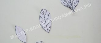 выкройка цветка багульника