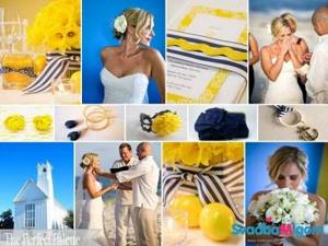 Желто голубая свадьба