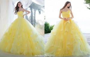 желтое платье невесты
