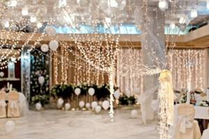 зимняя свадьба — оформление зала 4